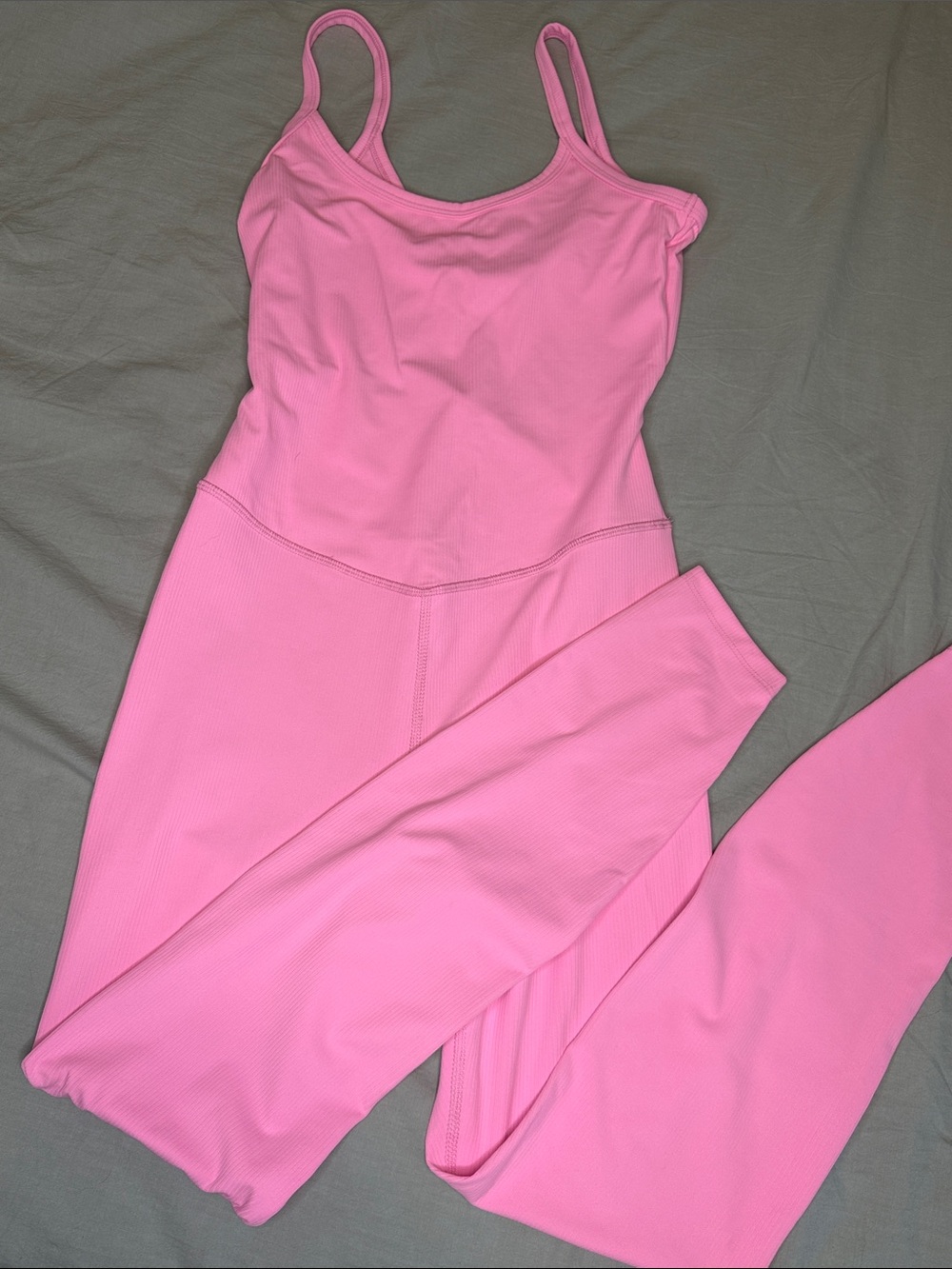 all in motion Pink Ribbed Tank Jumpsuit